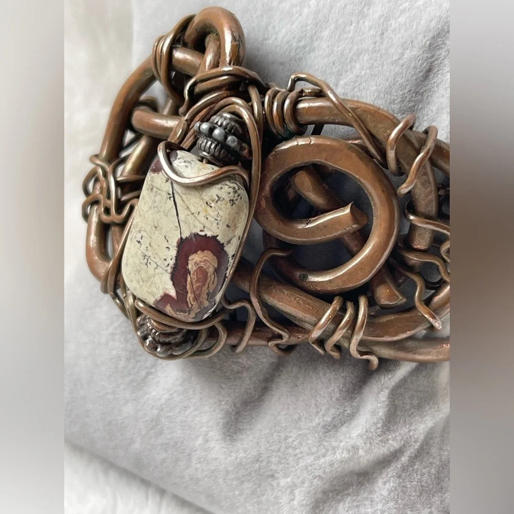 Vintage 1970s copper bracelet